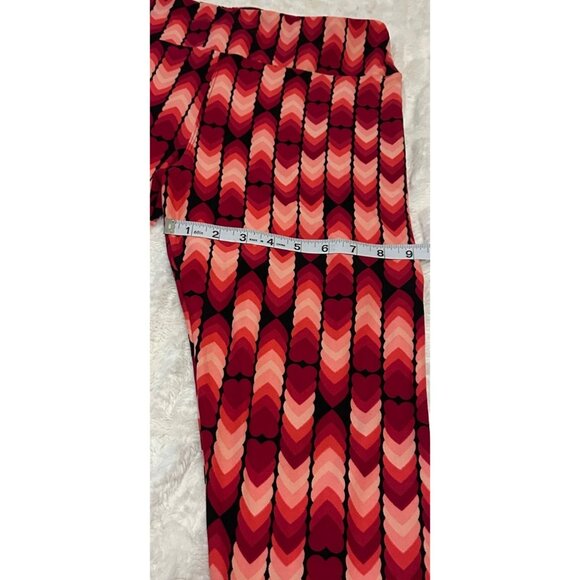 LuLaRoe Tall & Curvy Heart Leggings Polyester Blend Women's Waist Size 30/32" - Picture 7 of 11